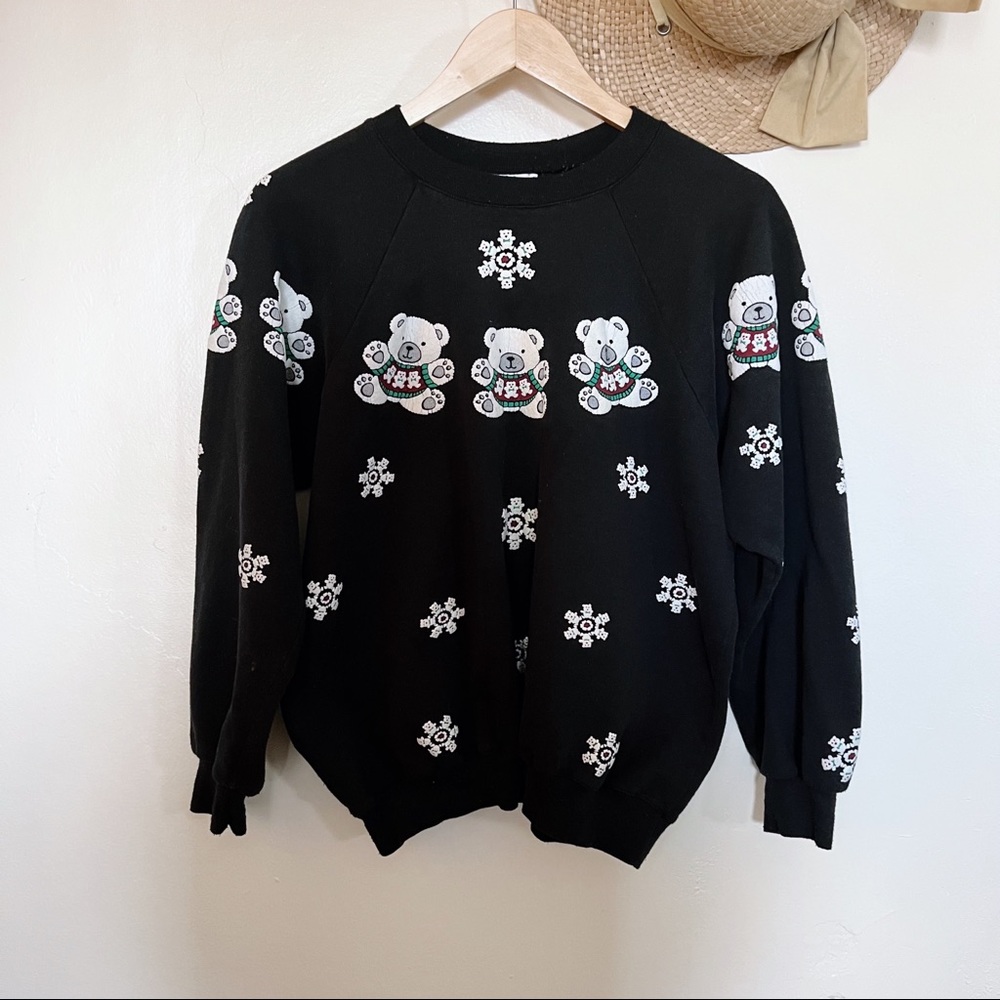 Vintage Novelty Bear print sweatshirt M